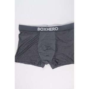 Boxhero Mens Boxer Briefs Mesh Performance Underwear Gray Large NEW